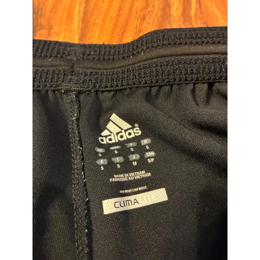 Adidas Climalite Track Pants Mens Small Black Blue White Stripes Y2K Sportswear